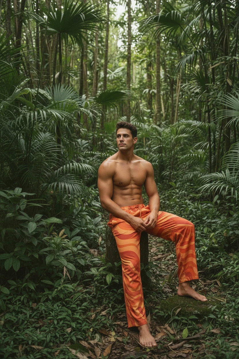 Copacabana Print wide-leg pajama pants - Laranja by Pip and moon