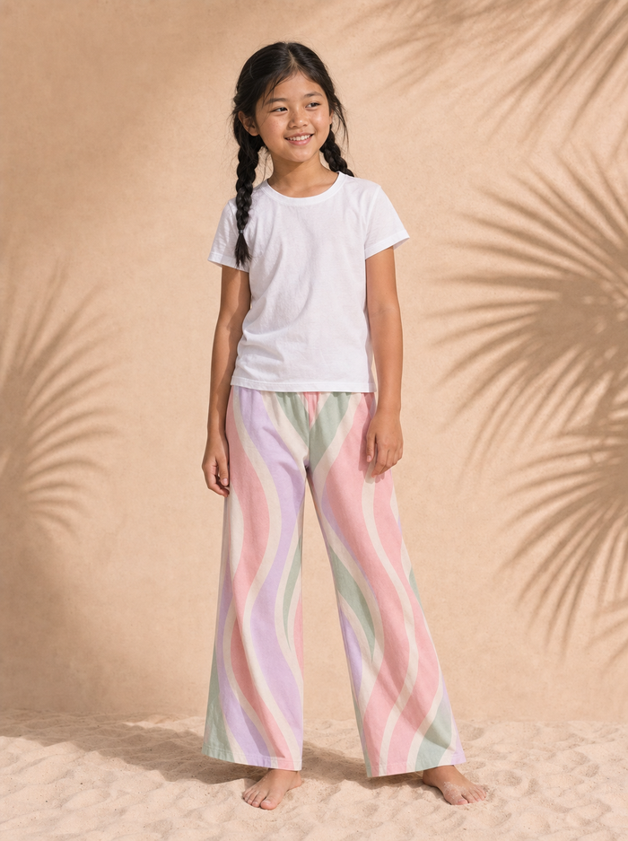 Kids Copacabana Pajama Pants – Pastel Fantasy, front view