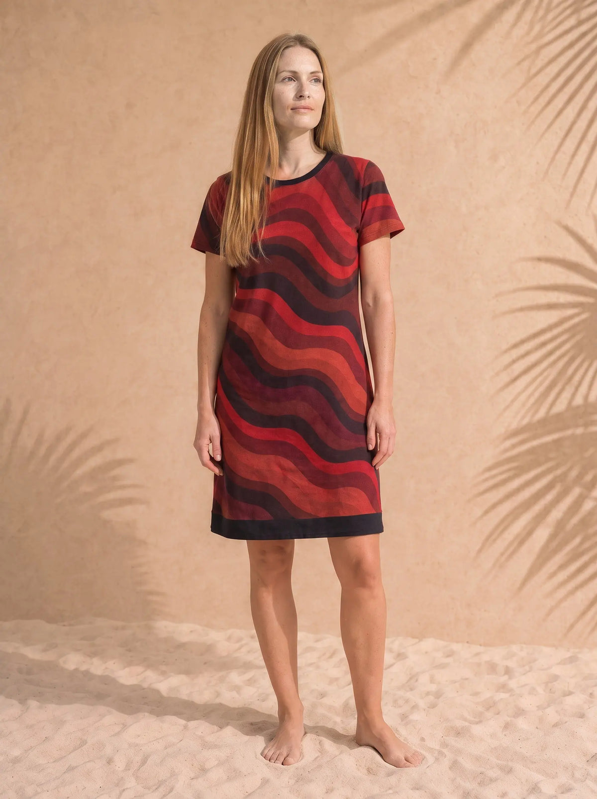 Copacabana Ruby Print T-Shirt Dress – Women's, front view