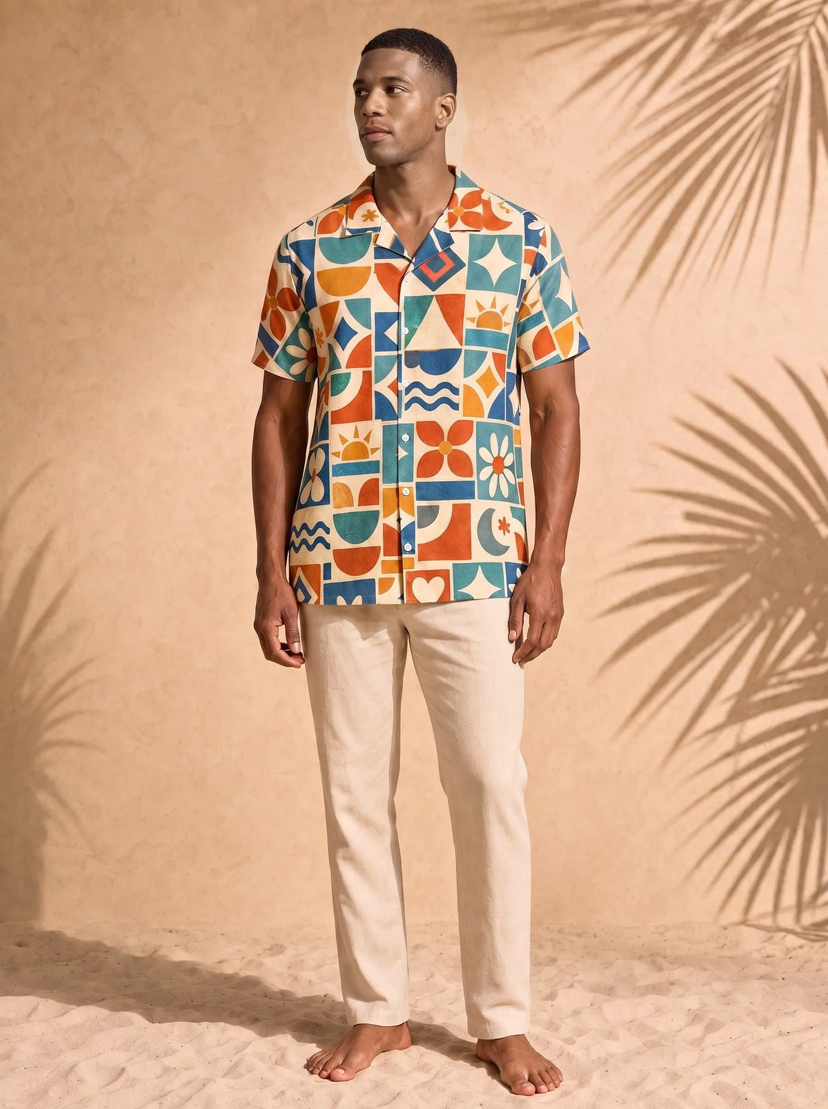 Selarón Print Button-Up Shirt, front view