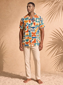 Selarón Print Button-Up Shirt, front view