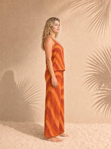 Orange Two Piece Set – Copacabana Laranja Matching Set, side view