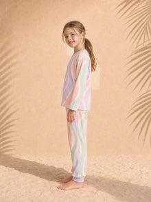 Kids Sleepwear: Copacabana Long-Sleeve Pajama Set – Pastel Fantasy, side view