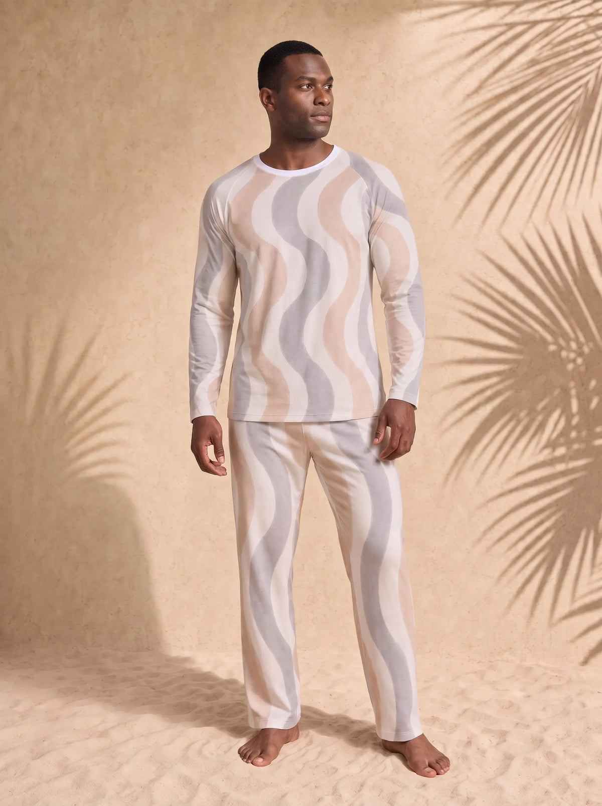Men's Copacabana Raglan Pajama Set – Dune, front view