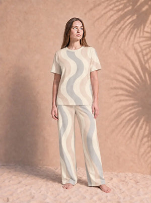 Women's Copacabana Short-Sleeve Pajama Set – Dune