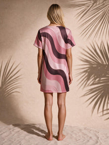 Women's Copacabana Short Sleeve Nightdress – Rosa, back view