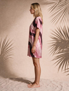 Women's Copacabana Short Sleeve Nightdress – Rosa, side view