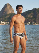Men's Copacabana Swim Briefs - Monochrome - side view