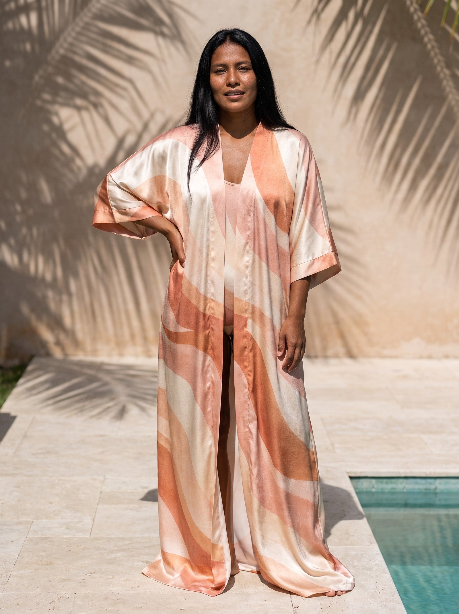 Women's Copacabana Kaftan Robe - Dune - front view