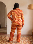 Women's Copacabana Long Sleeve Pajama Set - Laranja - back view