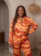 Women's Copacabana Long Sleeve Pajama Set - Laranja - front view