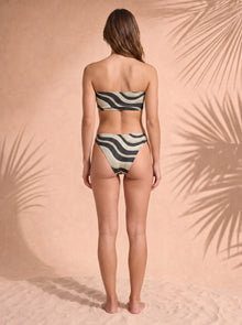 Women's Bandeau Bikini – Sand Print, back view