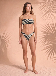 Women's Bandeau Bikini – Sand Print, front view