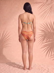 Selarón Print Bandeau Bikini Top, back view
