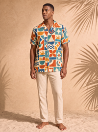 Selarón Print Button-Up Shirt