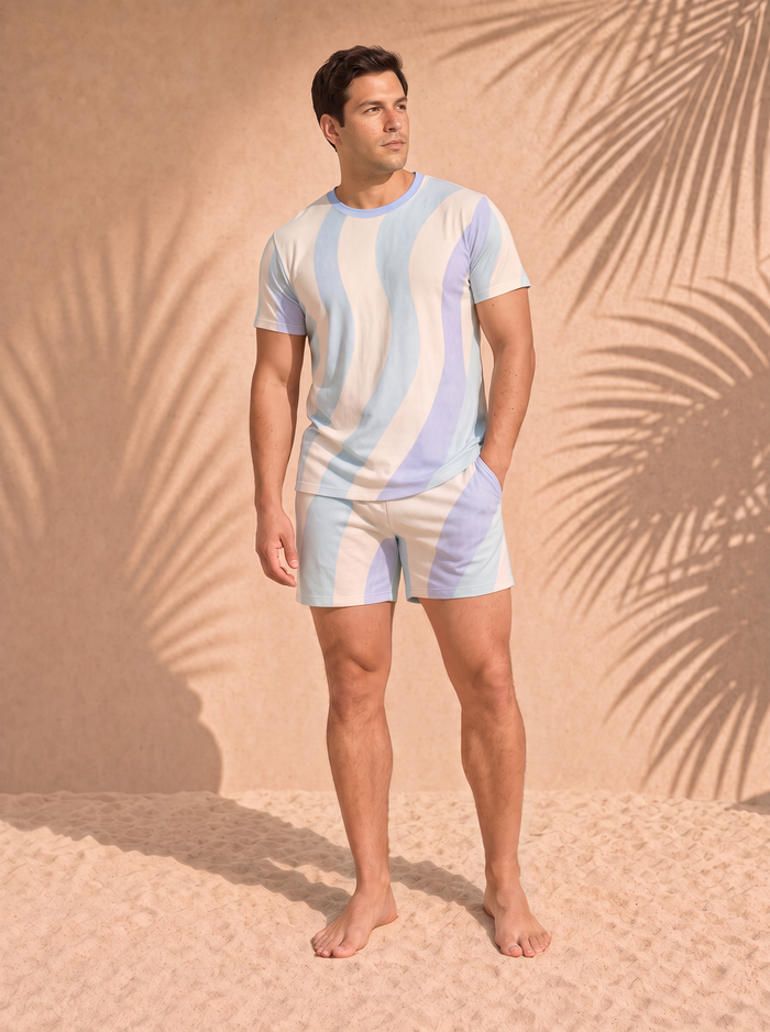 Copacabana Sky Blue Matching Set, front view