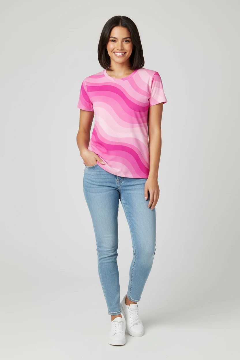 Copacabana Print T-Shirt - Shocking pink by Pip and moon