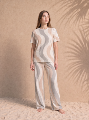 Women's Copacabana Short-Sleeve Pajama Set – Dune
