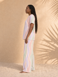 Women's Copacabana Short-Sleeve Pajama Set – Pastel Fantasy, side view